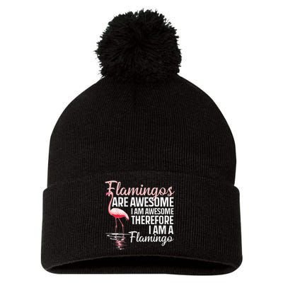 Cool Flamingo For Men Women Pink Flamingos Flock Bird Lovers Pom Pom 12in Knit Beanie