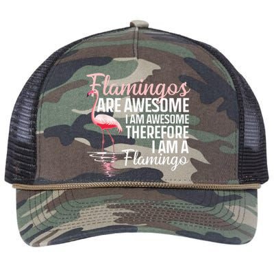 Cool Flamingo For Men Women Pink Flamingos Flock Bird Lovers Retro Rope Trucker Hat Cap