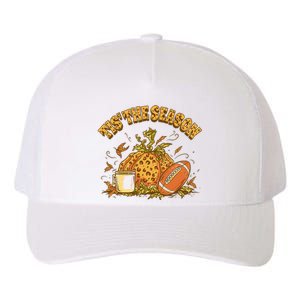 Cozy Fall Football Lovers Pumpkin Spice Thanksgiving Yupoong Adult 5-Panel Trucker Hat