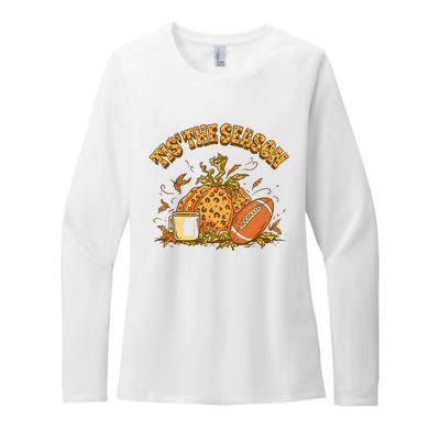 Cozy Fall Football Lovers Pumpkin Spice Thanksgiving Womens CVC Long Sleeve Shirt