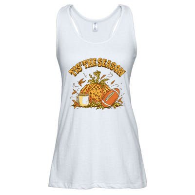 Cozy Fall Football Lovers Pumpkin Spice Thanksgiving Ladies Essential Flowy Tank