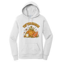 Cozy Fall Football Lovers Pumpkin Spice Thanksgiving Women's Pullover Hoodie