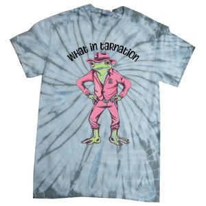 Cowgirl Frog Funny Western Frog Country Frogcore Cowboy Tie-Dye T-Shirt