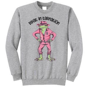 Cowgirl Frog Funny Western Frog Country Frogcore Cowboy Tall Sweatshirt