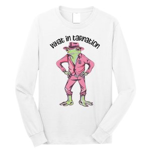 Cowgirl Frog Funny Western Frog Country Frogcore Cowboy Long Sleeve Shirt