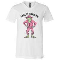 Cowgirl Frog Funny Western Frog Country Frogcore Cowboy V-Neck T-Shirt