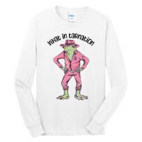 Cowgirl Frog Funny Western Frog Country Frogcore Cowboy Tall Long Sleeve T-Shirt