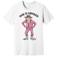 Cowgirl Frog Funny Western Frog Country Frogcore Cowboy Premium T-Shirt