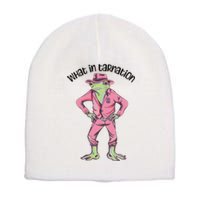 Cowgirl Frog Funny Western Frog Country Frogcore Cowboy Short Acrylic Beanie