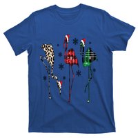 Christmas Flamingo Funny Santa Tropical Xmas Light Funny Gift T-Shirt