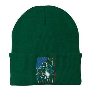 Cool Fishing For American Flag USA Fish Lover Knit Cap Winter Beanie