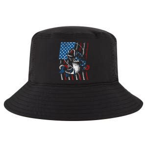 Cool Fishing For American Flag USA Fish Lover Cool Comfort Performance Bucket Hat