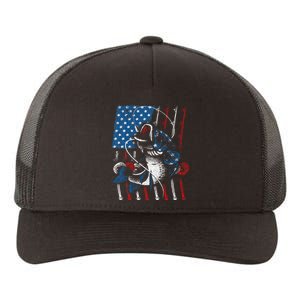 Cool Fishing For American Flag USA Fish Lover Yupoong Adult 5-Panel Trucker Hat