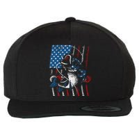 Cool Fishing For American Flag USA Fish Lover Wool Snapback Cap