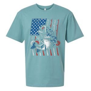 Cool Fishing For American Flag USA Fish Lover Sueded Cloud Jersey T-Shirt