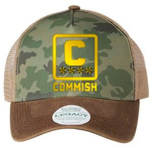 Commish Fantasy Football Logo Back And Front Pocket Logo Legacy Tie Dye Trucker Hat