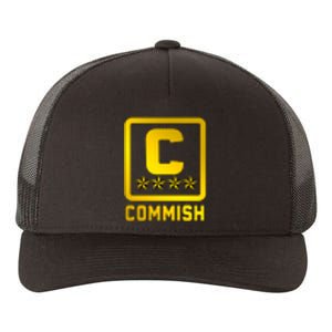 Commish Fantasy Football Logo Back And Front Pocket Logo Yupoong Adult 5-Panel Trucker Hat