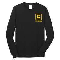 Commish Fantasy Football Logo Back And Front Pocket Logo Long Sleeve Shirt