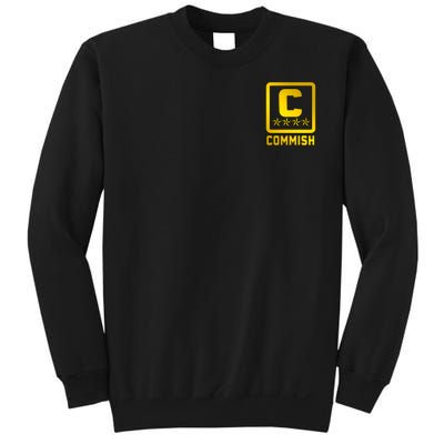 Commish Fantasy Football Logo Back And Front Pocket Logo Sweatshirt