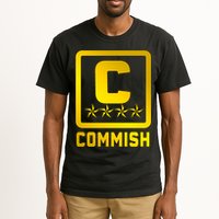 Commish Fantasy Football Logo Back And Front Pocket Logo Tall T-Shirt