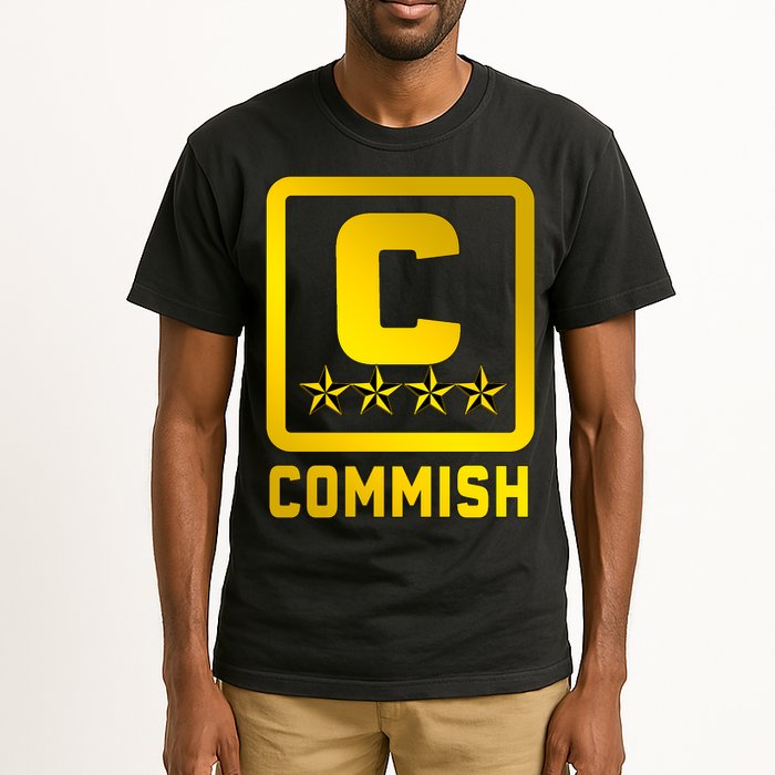 Commish Fantasy Football Logo Back And Front Pocket Logo Tall T-Shirt