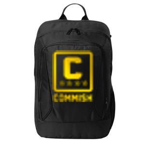 Commish Fantasy Football Logo Back And Front Pocket Logo City Backpack