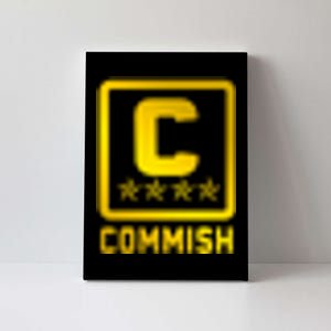 Commish Fantasy Football Logo Back And Front Pocket Logo Canvas