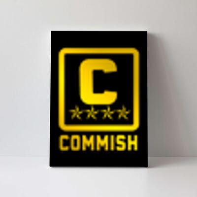 Commish Fantasy Football Logo Back And Front Pocket Logo Canvas