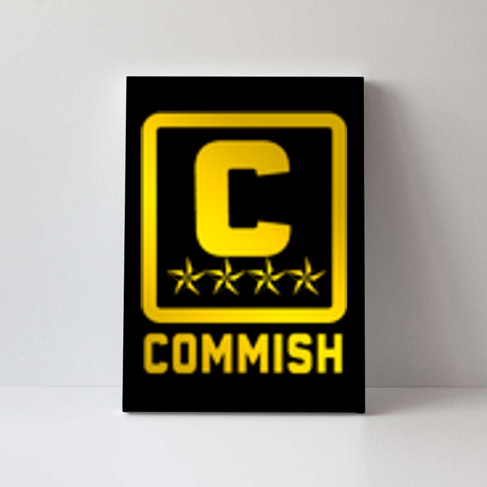 Commish Fantasy Football Logo Back And Front Pocket Logo Canvas