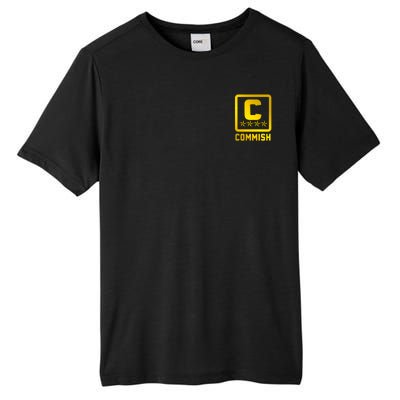 Commish Fantasy Football Logo Back And Front Pocket Logo Tall Fusion ChromaSoft Performance T-Shirt