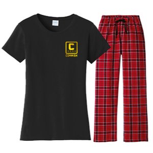 Commish Fantasy Football Logo Back And Front Pocket Logo Women's Flannel Pajama Set