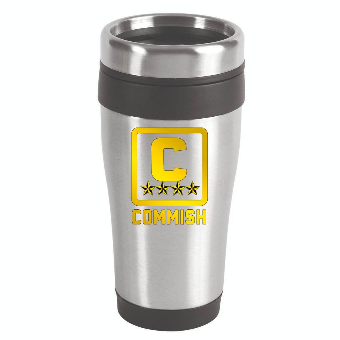 Commish Fantasy Football Logo Back And Front Pocket Logo 16oz Travel Tumbler