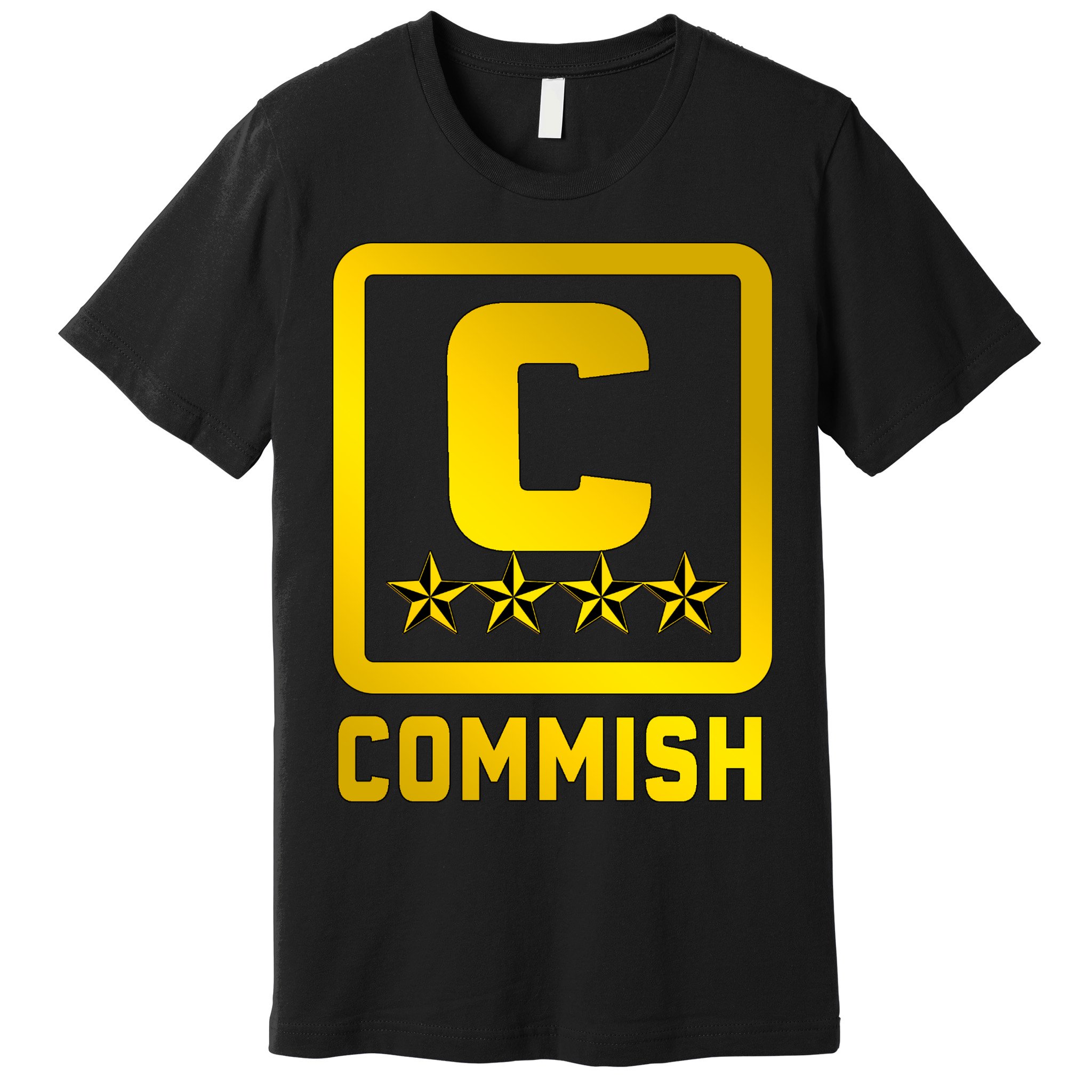 Commish Fantasy Football Logo Back And Front Pocket Logo Premium T-Shirt