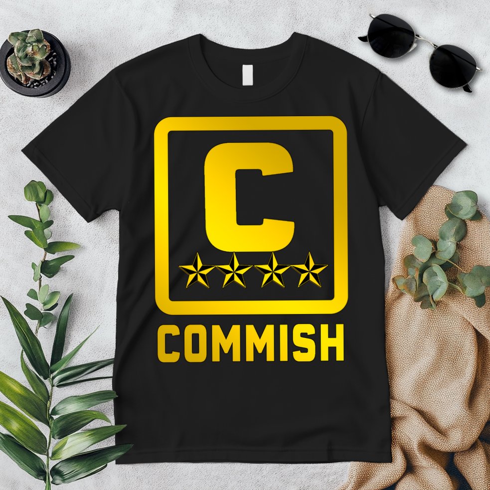 Commish Fantasy Football Logo Back And Front Pocket Logo Premium T-Shirt
