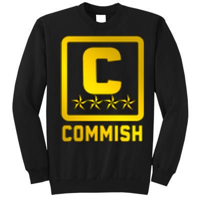 Commish Fantasy Football Logo Back And Front Pocket Logo Tall Sweatshirt