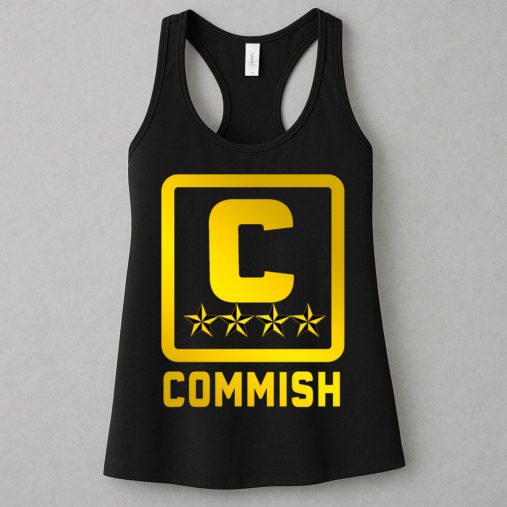 Commish Fantasy Football Logo Back And Front Pocket Logo Womens Tank Top