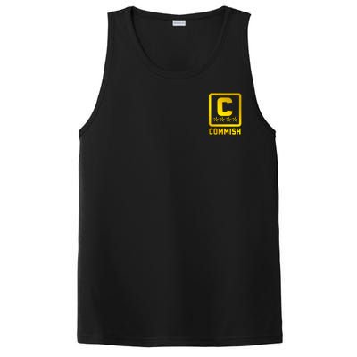 Commish Fantasy Football Logo Back And Front Pocket Logo PosiCharge Competitor Tank