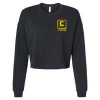 Commish Fantasy Football Logo Back And Front Pocket Logo Cropped Pullover Crew