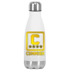 Commish Fantasy Football Logo Back And Front Pocket Logo Stainless Steel Insulated Water Bottle