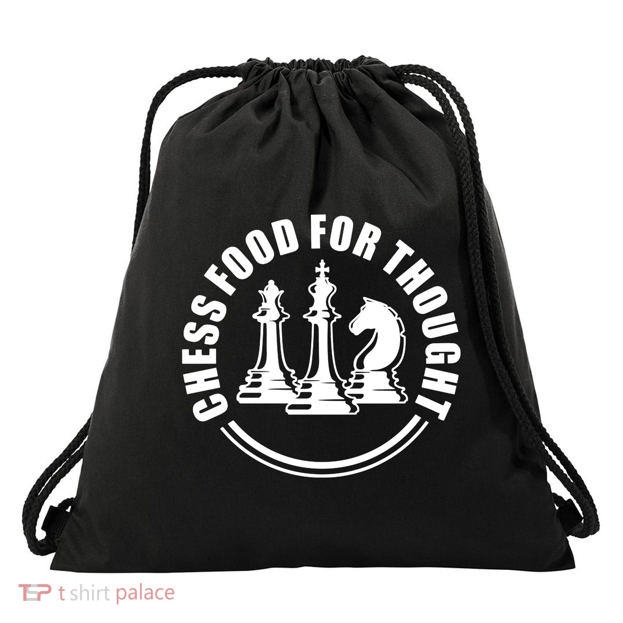 Chess Food For Thought Drawstring Bag