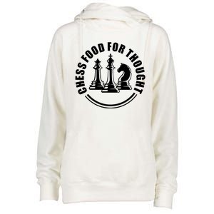 Chess Food For Thought Womens Funnel Neck Pullover Hood