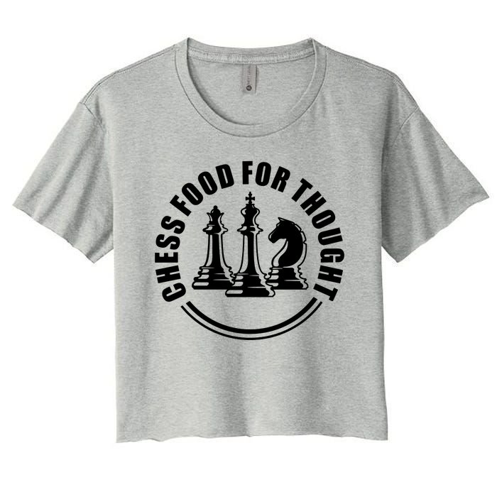 Chess Food For Thought Women's Crop Top Tee