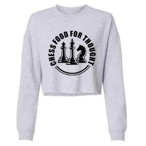 Chess Food For Thought Cropped Pullover Crew