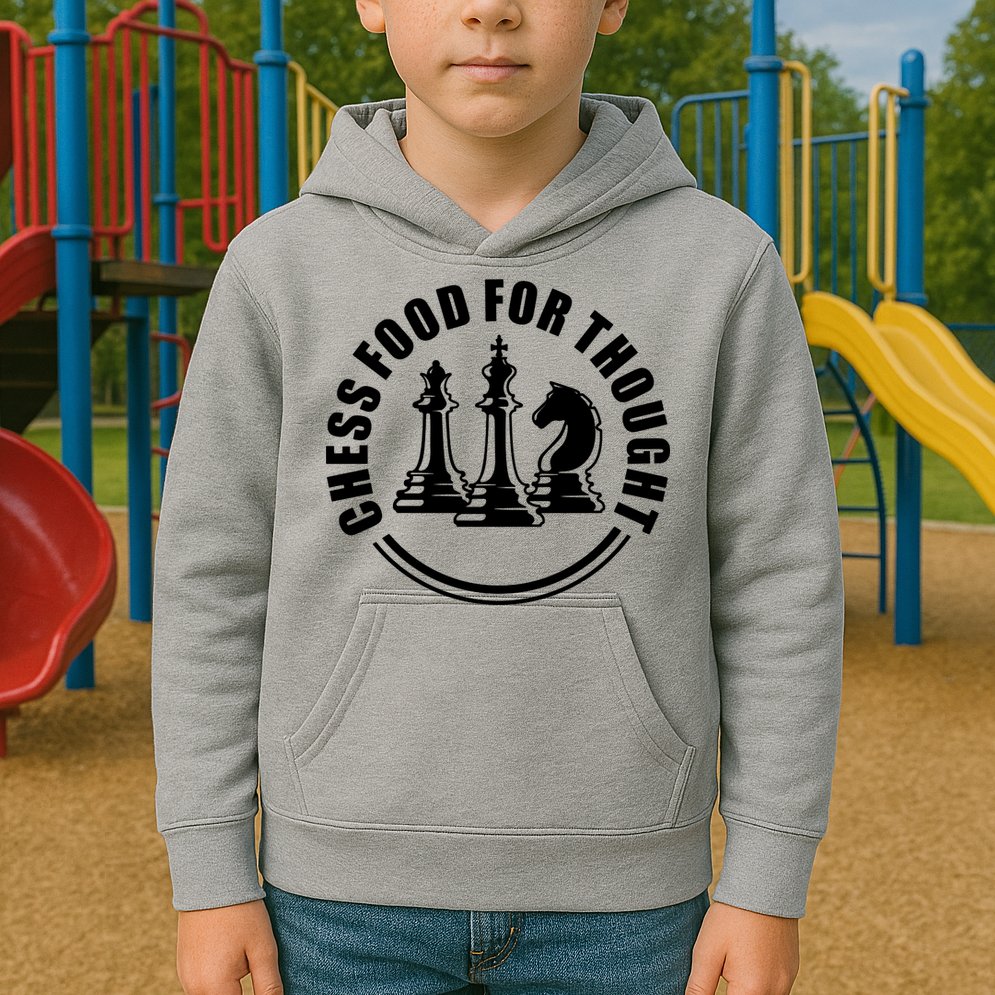 Chess Food For Thought Kids Hoodie