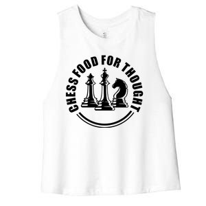 Chess Food For Thought Women's Racerback Cropped Tank