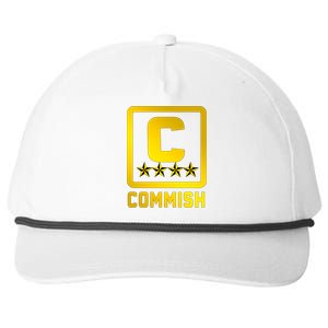 Commissioner Funny Fantasy Football Commish Snapback Five-Panel Rope Hat