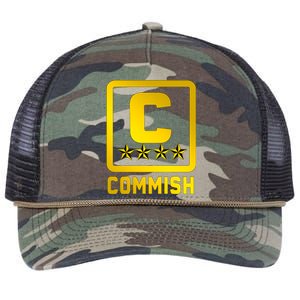 Commissioner Funny Fantasy Football Commish Retro Rope Trucker Hat Cap