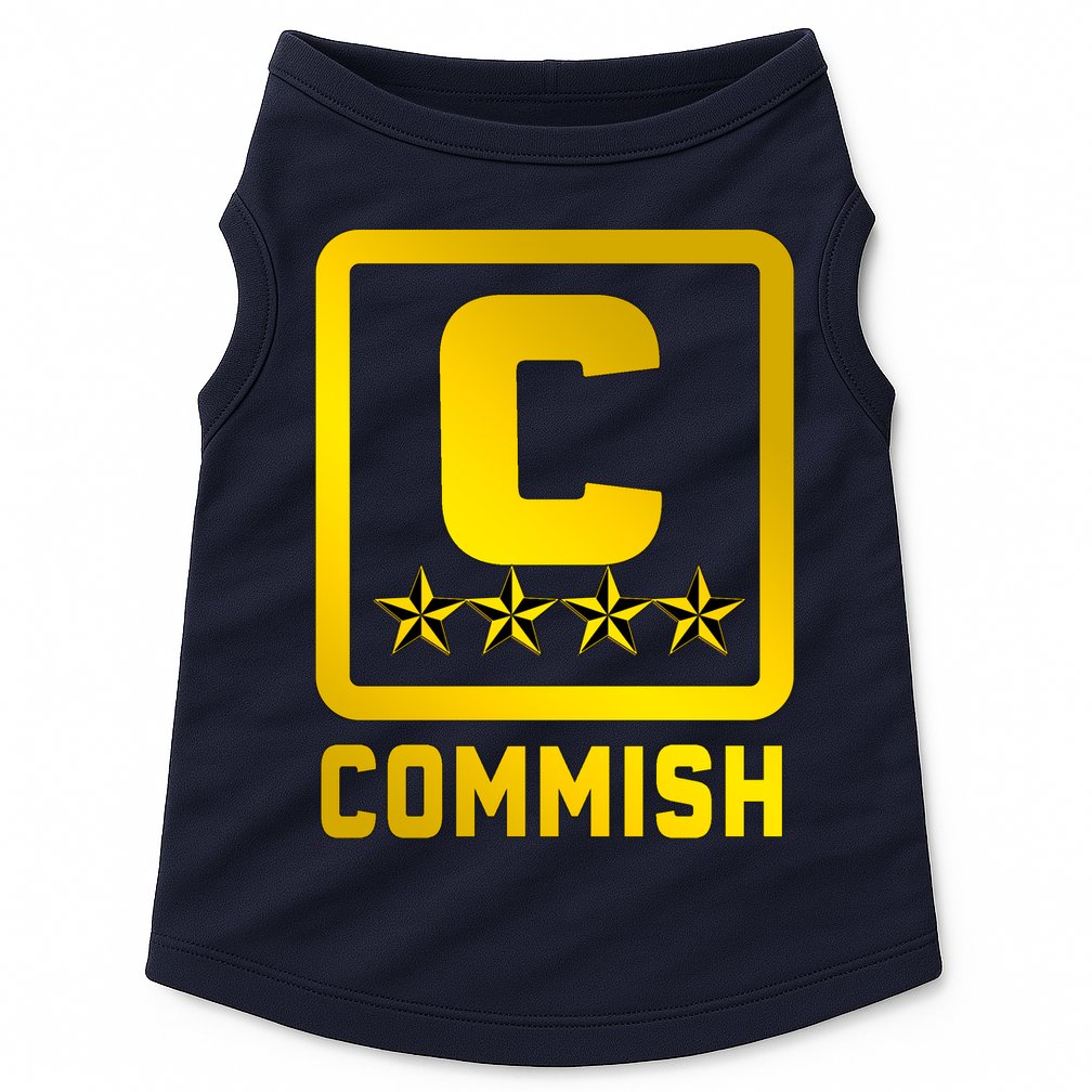 Commissioner Funny Fantasy Football Commish Doggie Tank