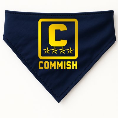 Commissioner Funny Fantasy Football Commish USA-Made Doggie Bandana