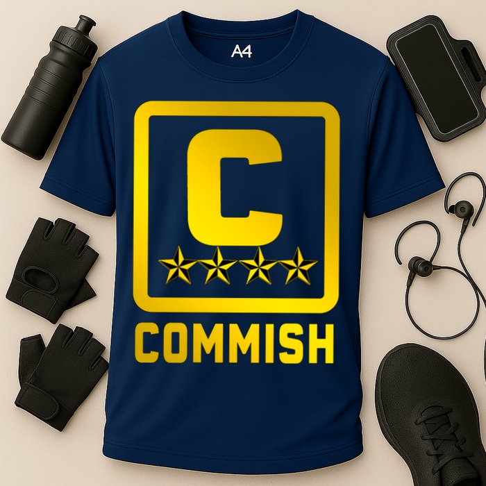 Commissioner Funny Fantasy Football Commish Cooling Performance Crew T-Shirt